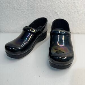 Dansko Professional Petrol Patent Leather Clog Slip-On Comfort Size 10 EUR 41